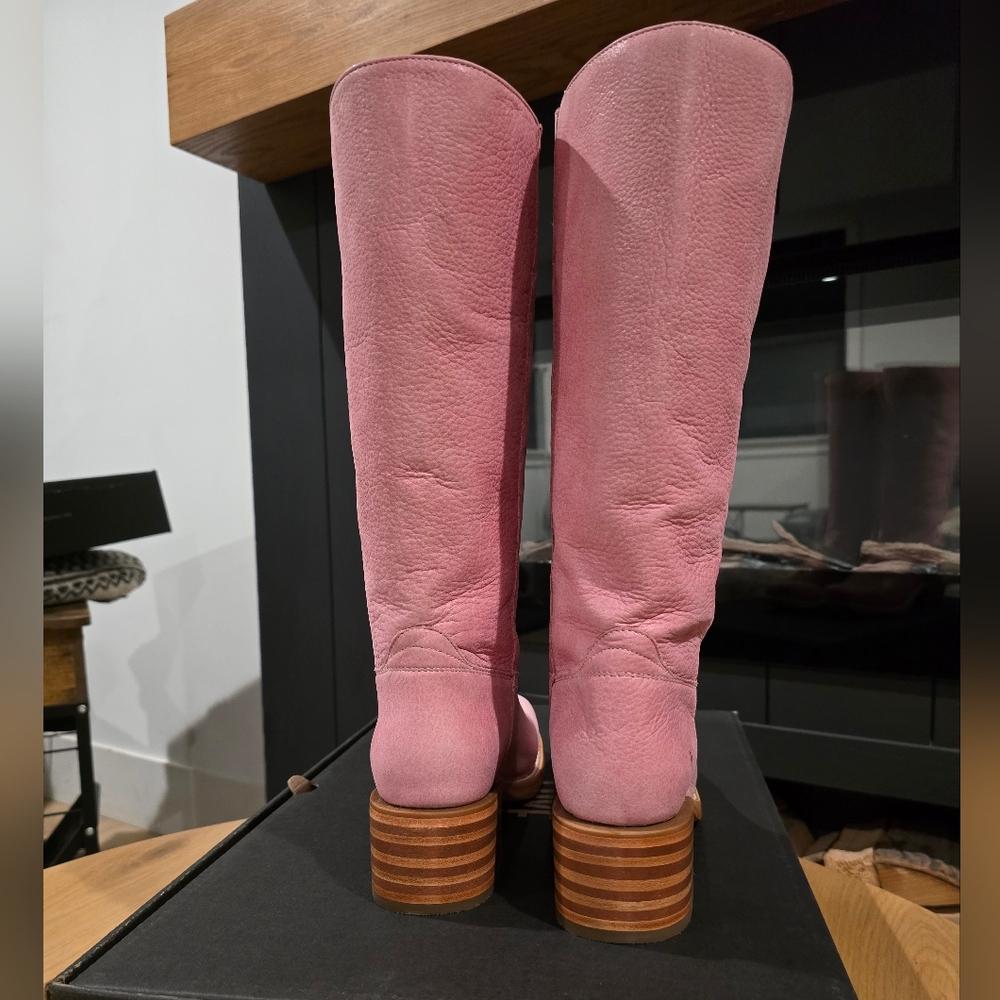 Frye Women's Pink Campus 14L Boots - Picture 3 of 6